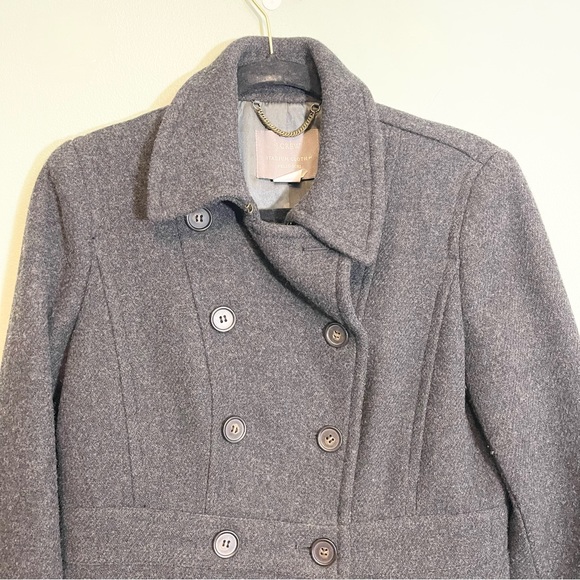 J Crew Stadium Cloth by Nello Gori Grey Wool Blend Peacoat Size 6 - Picture 3 of 16